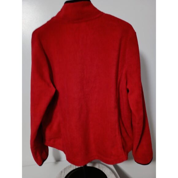 ST. JOHN'S BAY: SB Active Red 1/4" Zip Fleece Pullover, Women Size XL - Picture 2 of 6